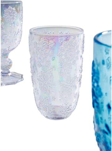 Kare 6er-Set: Wassergläser "Ice Flowers" in Bunt - (H)14 x Ø 8 cm