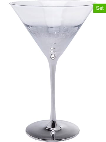 Kare 4er-Set: Cocktailglas "Night Sky" in Grau - (H)19 x Ø 12 cm