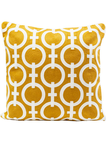 Kare Kussen "Caten" geel - (L)50 x (B)50 cm
