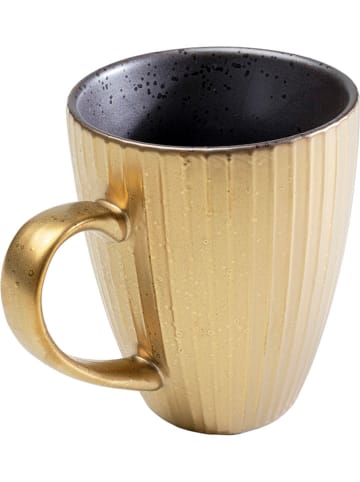 Kare Koffiekop "Diva" goudkleurig - (H)10,5 x Ø 9,5 cm