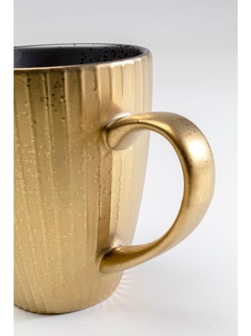Kare Kaffeetasse "Diva" in Gold - (H)10,5 x Ø 9,5 cm