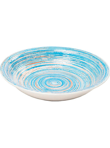 Kare 6er-Set: Suppenteller "Swirl" in Hellblau - Ø 21 cm