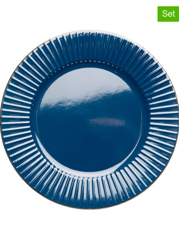 Kare 4-delige set: dinerborden "Muse" blauw - Ø 27 cm