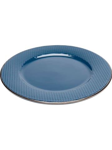 Kare 4er-Set: Frühstücksteller "Muse" in Blau - Ø 20 cm