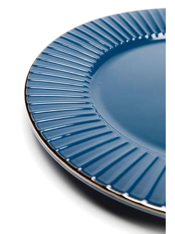 Kare 4-delige set: ontbijtborden "Muse" blauw - Ø 20 cm
