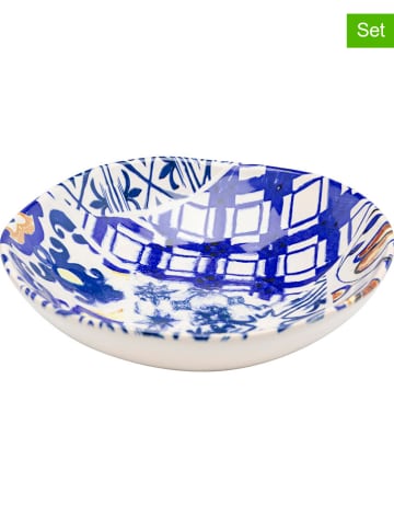Kare Talerze głębokie (4 szt.) "Fresco" w kolorze niebieskim - Ø 21 cm