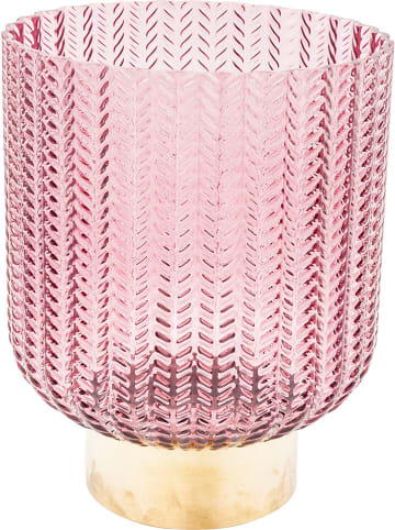 Kare Vase "Barfly" in Rosa - (H)27 x Ø 17,5 cm