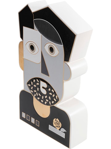 Kare Wazon "Abstract Gentleman" w kolorze czarno-szarym - 25 x 42,5 x 9 cm