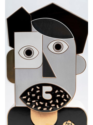 Kare Wazon "Abstract Gentleman" w kolorze czarno-szarym - 25 x 42,5 x 9 cm