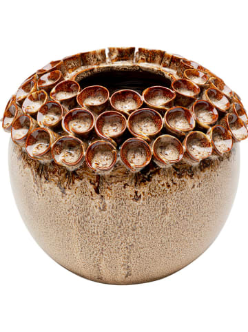 Kare Vase "Corallo" in Beige - (H)16 x Ø 19 cm