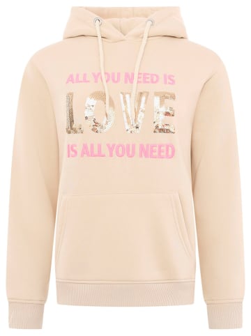 Zwillingsherz Hoodie "Love is all you need" beige