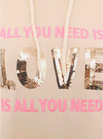 Zwillingsherz Bluza "Love is all you need" w kolorze beżowym