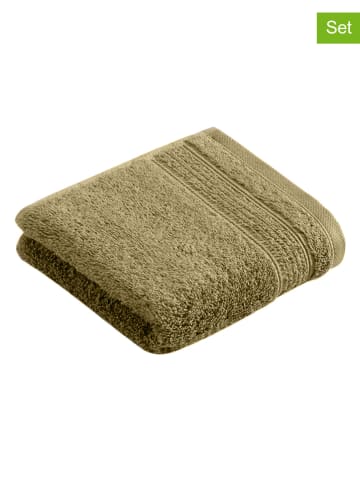 Vossen 2er-Set: Gästehandtücher "Balance" in Khaki