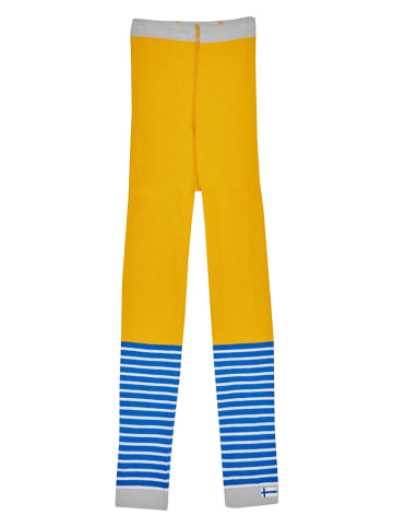 finkid Leggings "Putki" in Blau/ Gelb