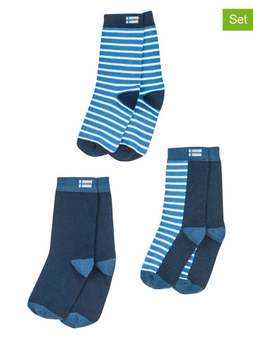finkid 3-delige set: sokken "Sukat Kolme" blauw