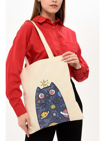 BAGmori Schultertasche in Creme - (B)35 x (H)40 x (T)8 cm