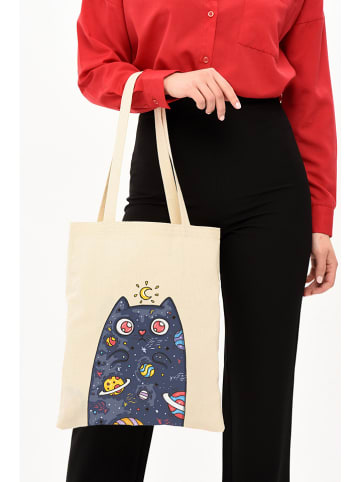 BAGmori Schultertasche in Creme - (B)35 x (H)40 x (T)8 cm