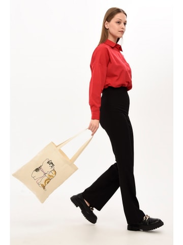 MORI Schultertasche in Creme - (B)35 x (H)40 x (T)8 cm
