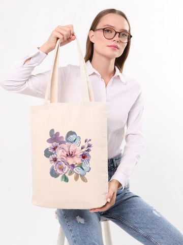 BAGmori Schultertasche in Creme - (B)35 x (H)40 x (T)8 cm