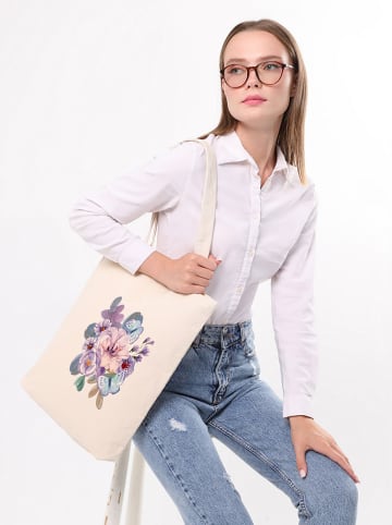 BAGmori Schultertasche in Creme - (B)35 x (H)40 x (T)8 cm