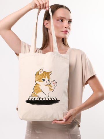 Schultertasche in Creme - (B)35 x (H)40 x (T)8 cm