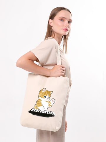 Schultertasche in Creme - (B)35 x (H)40 x (T)8 cm