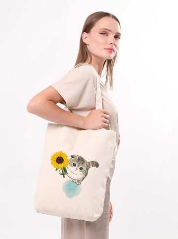 BAGmori Schultertasche in Creme - (B)35 x (H)40 x (T)8 cm