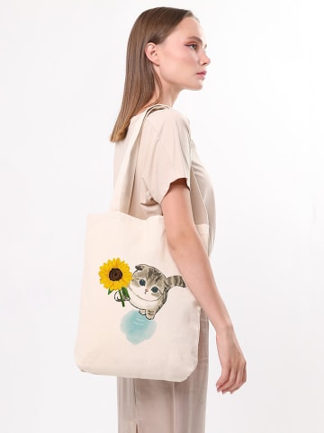 BAGmori Schultertasche in Creme - (B)35 x (H)40 x (T)8 cm