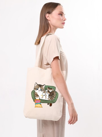 MORI Schultertasche in Creme - (B)35 x (H)40 x (T)8 cm