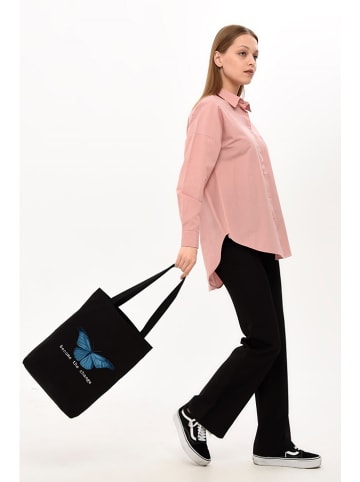 BAGmori Schultertasche in Schwarz - (B)35 x (H)40 x (T)8 cm
