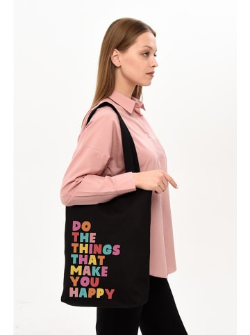 MORI Schultertasche in Schwarz - (B)35 x (H)40 x (T)8 cm