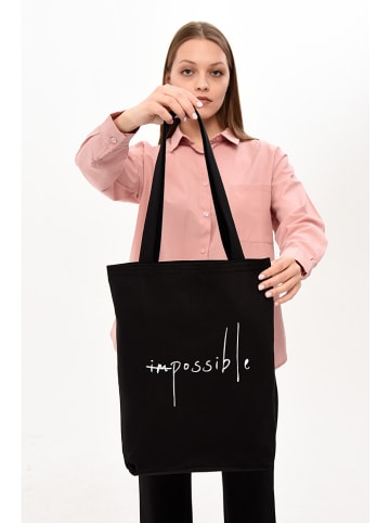 BAGmori Schultertasche in Schwarz - (B)35 x (H)40 x (T)8 cm