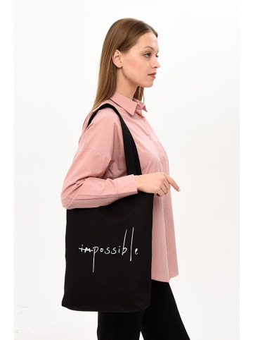 BAGmori Schultertasche in Schwarz - (B)35 x (H)40 x (T)8 cm
