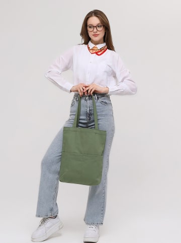 MORI Schultertasche in Grün - (B)35 x (H)40 x (T)8 cm