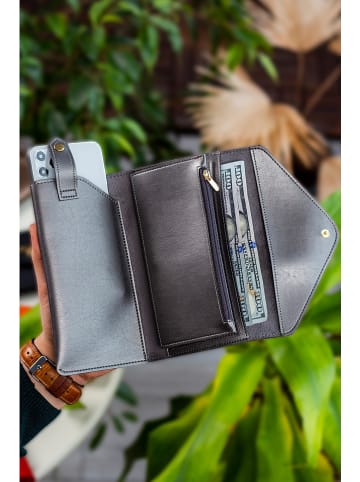 MORI Geldbörse in Anthrazit - (B)20 x (H)10 x (T)3 cm