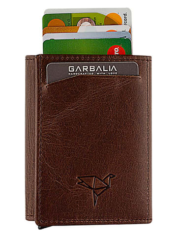 BAGmori Leder-Geldbörse in Braun - (B)10 x (H)8 x (T)2 cm