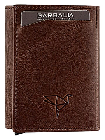 BAGmori Leder-Geldbörse in Braun - (B)10 x (H)8 x (T)2 cm