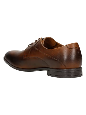 Wojas Leren veterschoenen lichtbruin/bruin