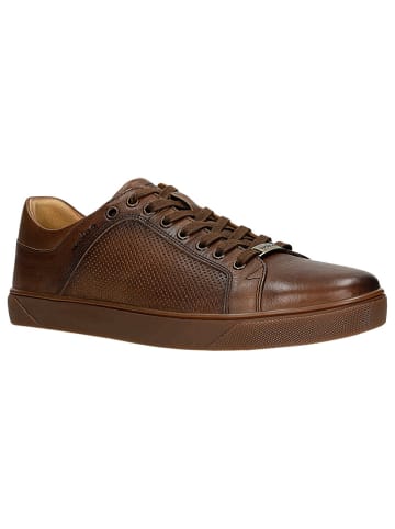 Wojas Skórzane sneakersy w kolorze brązowym
