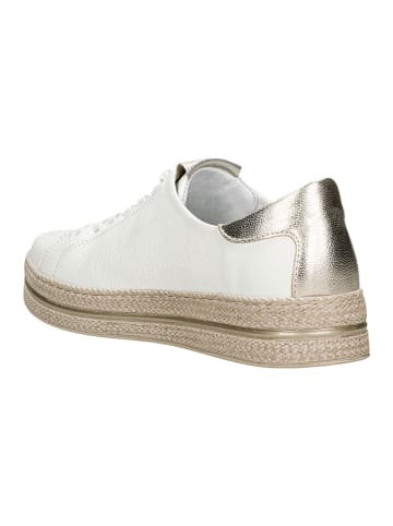 Wojas Leder-Sneakers in Weiß/ Gold
