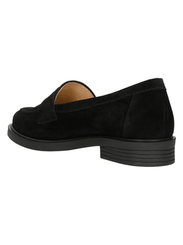 Wojas Leder-Mokassins in Schwarz