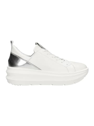 Wojas Leren sneakers wit/zilverkleurig