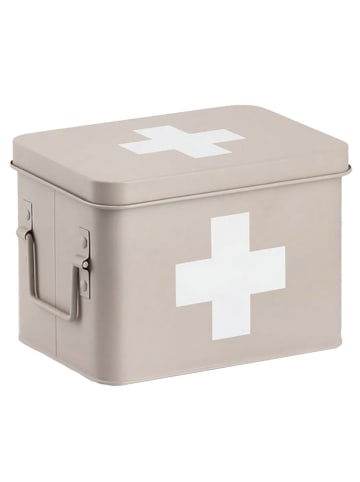 Zeller Medizinbox in Beige - (B)22,5 x (H)16,5 x (T)15,5 cm