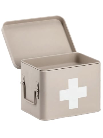 Zeller Medizinbox in Beige - (B)22,5 x (H)16,5 x (T)15,5 cm