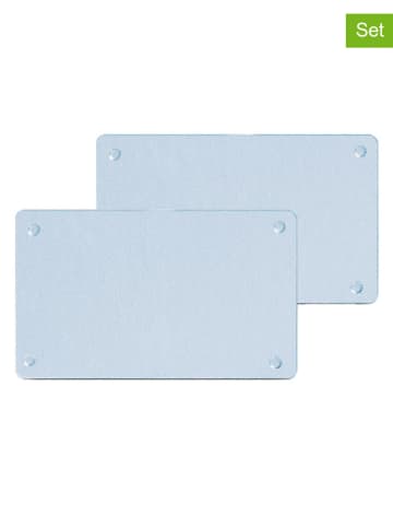 Zeller 2-delige set: snijplanken lichtblauw - (B)25 x (H)15 cm