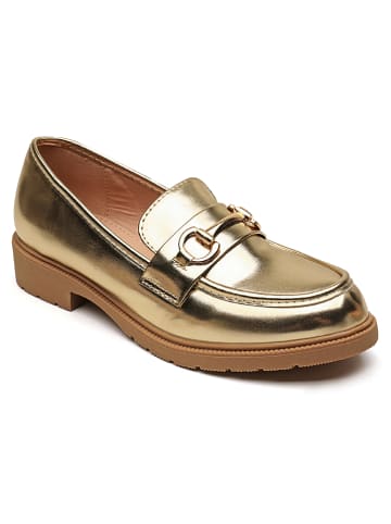 Sixth Sens Mocassins goudkleurig