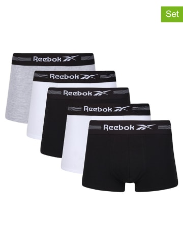Reebok 5-delige set: boxershorts "Ennio" wit/zwart/grijs