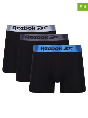 Reebok Bokserki (3 pary) "Bear" w kolorze czarnym