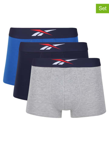 Reebok 3er-Set: Boxershorts "Martim" in Blau/ Grau/ Dunkelblau