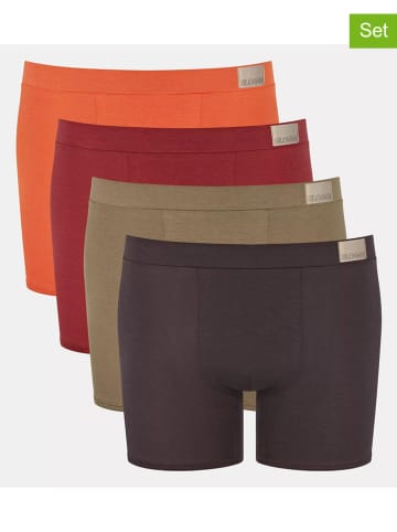 Sloggi 4-delige set: boxershorts antraciet/rood/oranje